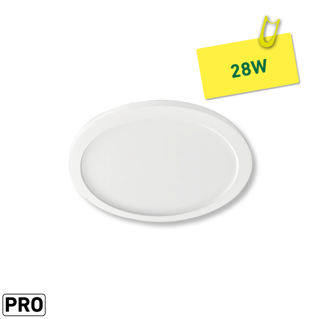 ETLED FLAT PRO 28W HVIT DIMBAR