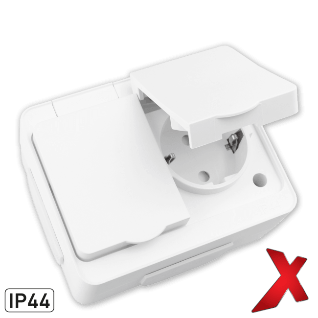 X.STIKK PÅVEGG M/J DOBBEL IP44
