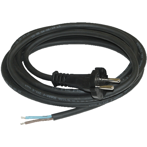 GUMMIKABEL M/PLUGG 3M 3G1,5MM