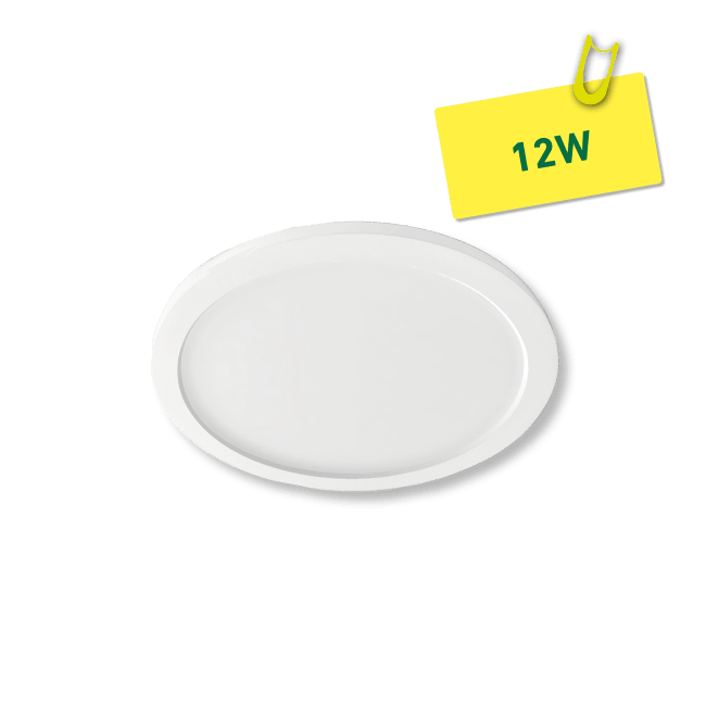 ETLED FLAT 12W HVIT