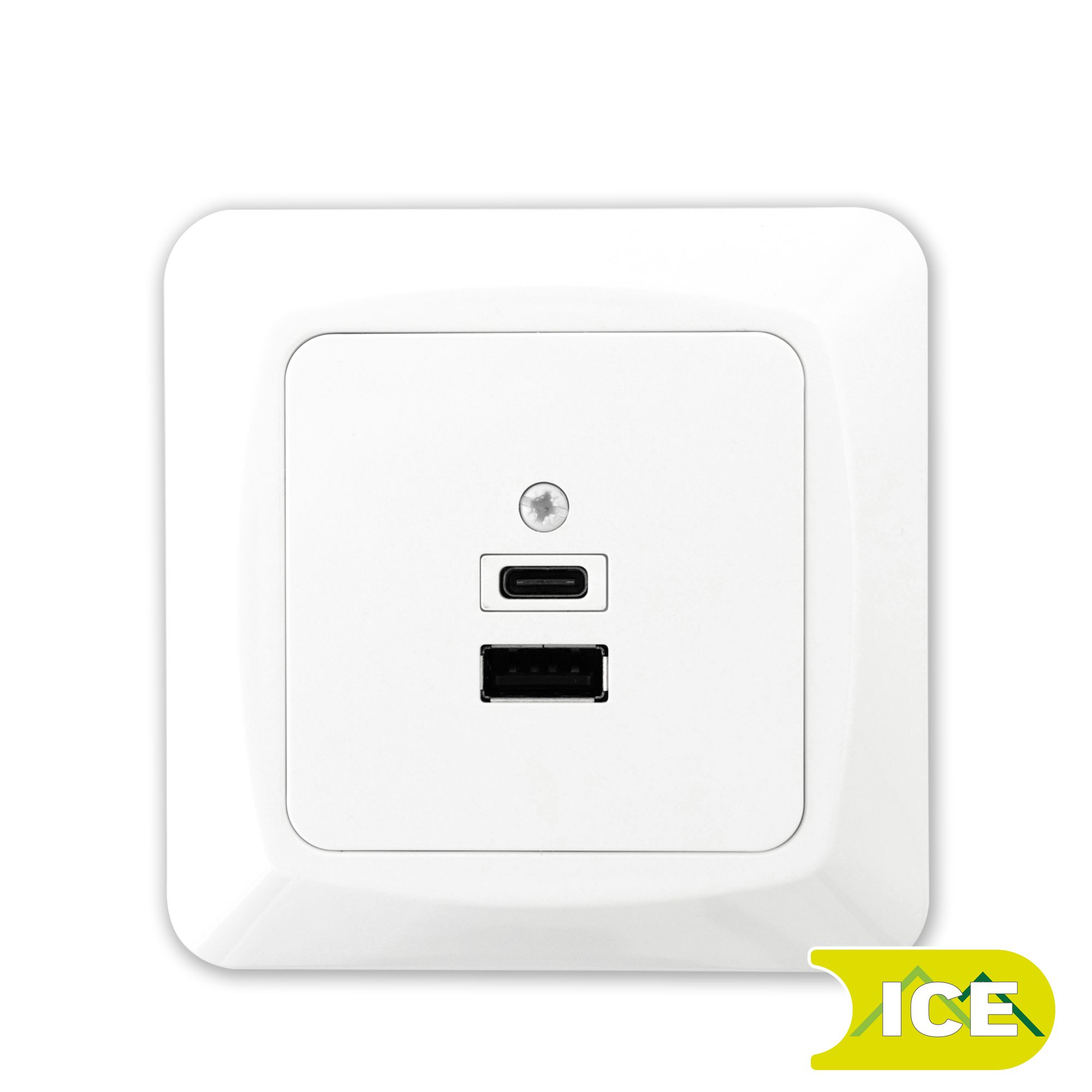 USB LADER INNF TYPE A+C UTTAK 18W SCALA ICE SKRUKOBLING