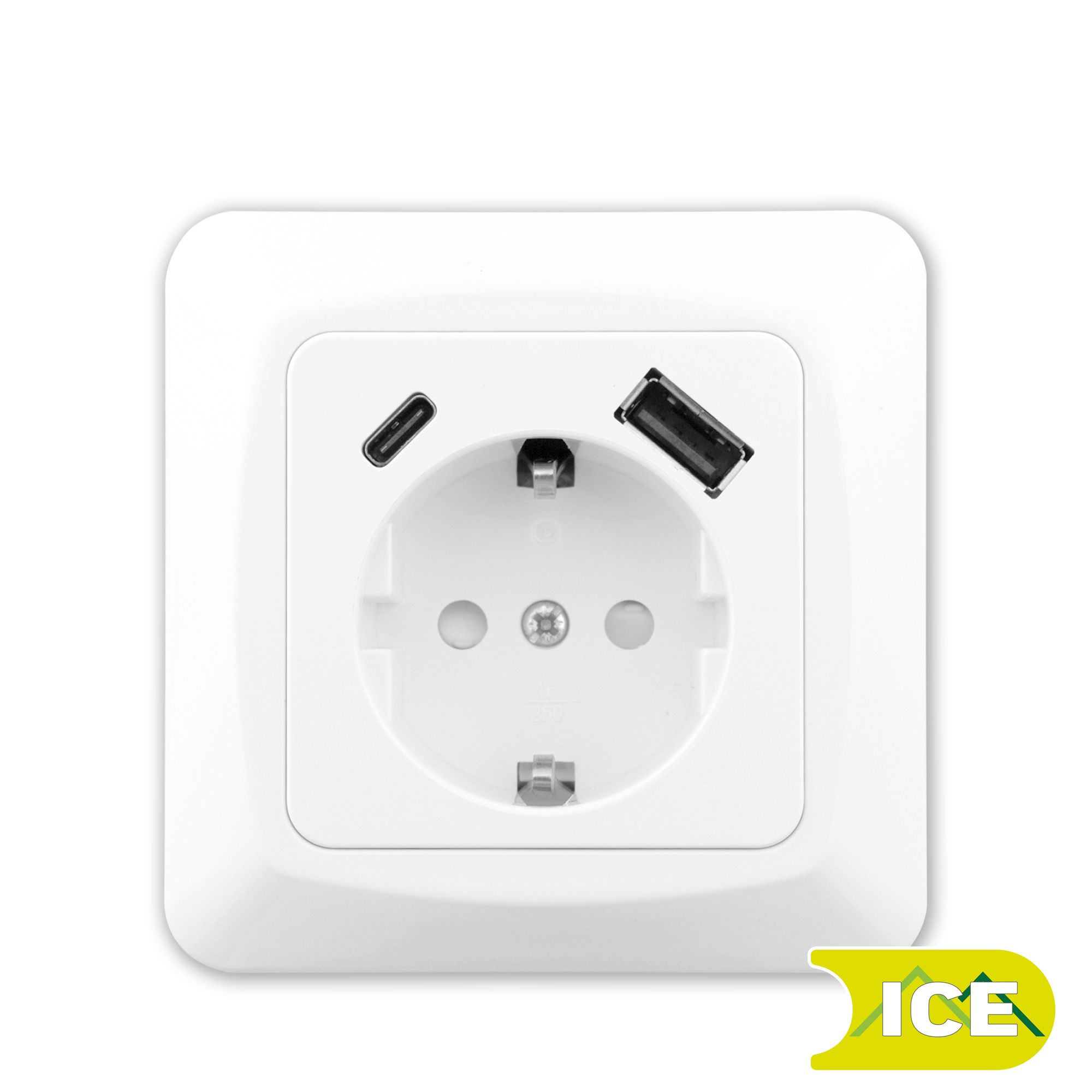 STIKK INNF M/J ENKEL M/USB A+C 18W USB SCALA ICE HURTIGKOBLING