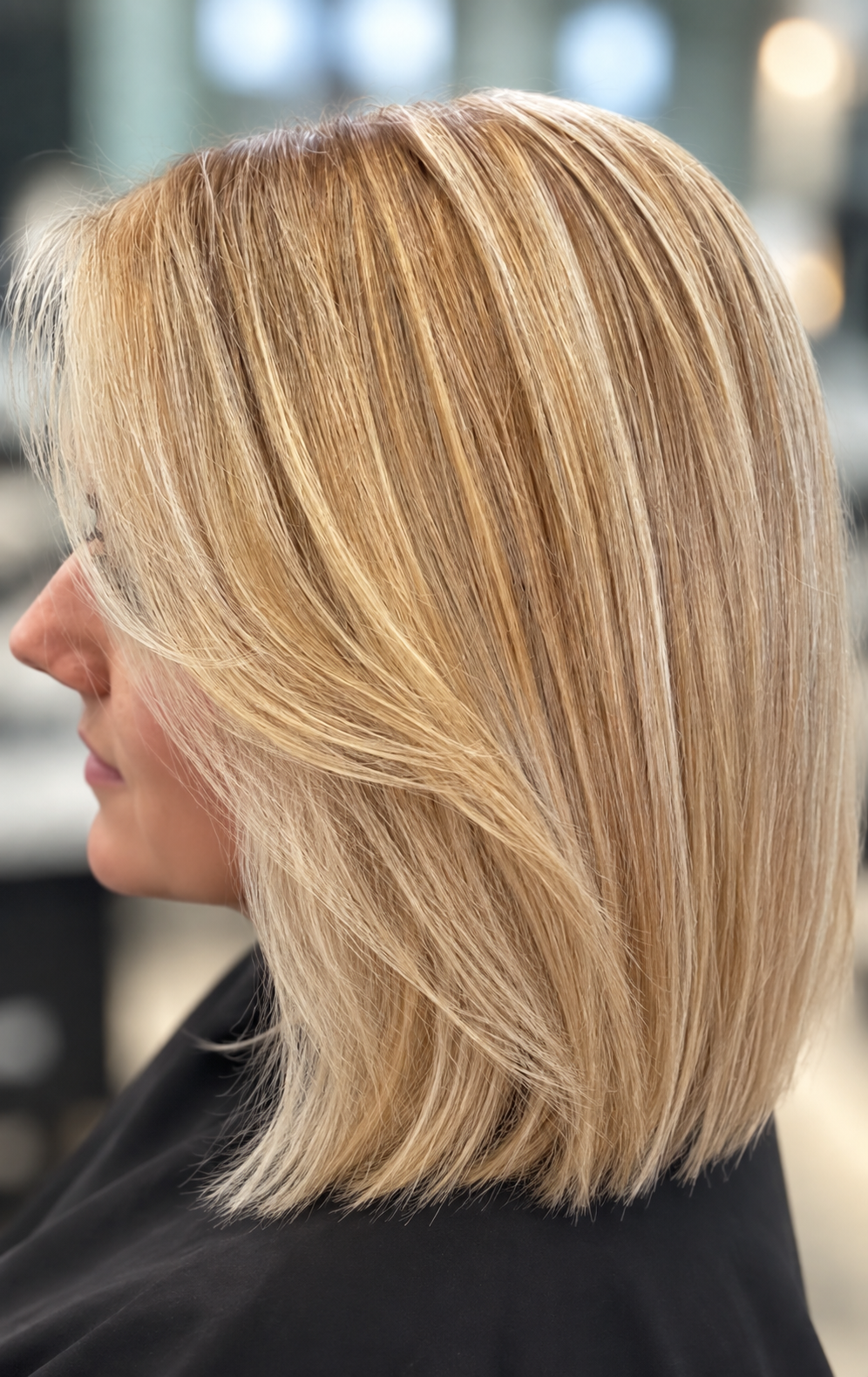 Coloration blonde réalisée au salon Look Coiffure à Tourcoing