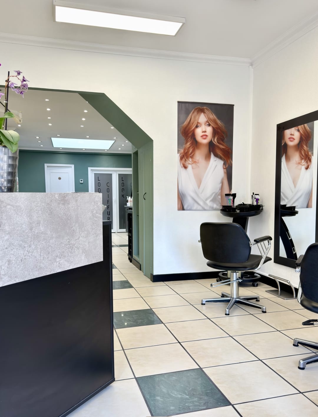 Espace coiffure du salon Look Coiffure à Tourcoing