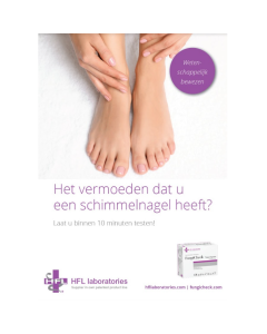 Flyer over de FunghiCheck bij Beauty & Feet Care in Soest