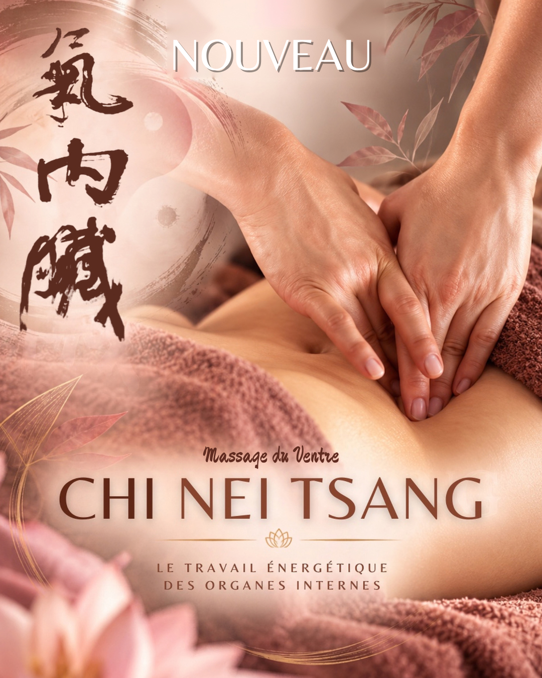 Nouveau soin chez Aromanessens : massage du ventre Chi Nei Tsang, le travail énergétique des organes internes