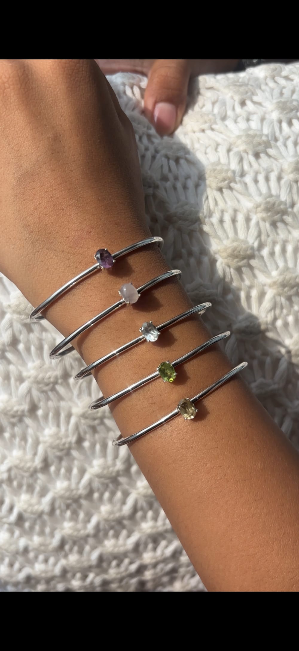 gemstone kada bracelet