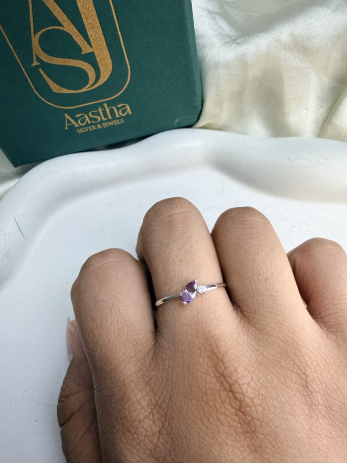 amethyst marquise ring