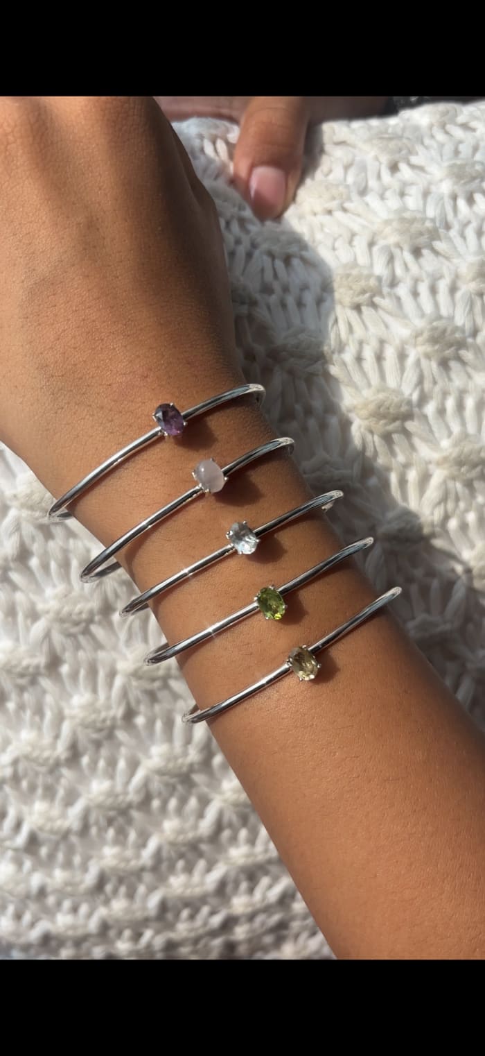 gemstone kada bracelet