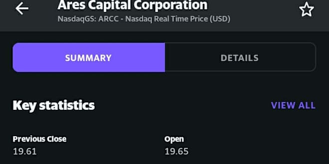 ares capital corp stock view arcc