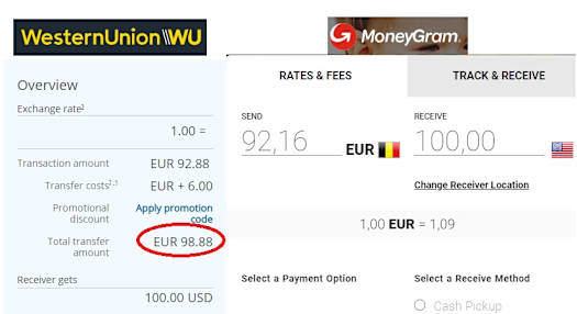 Moneygram rates on sale