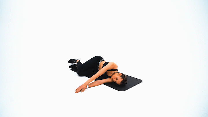 Side Lying T Stretch Right