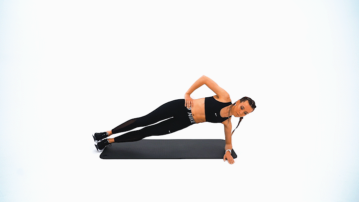 Side Plank Hip Lifts Left