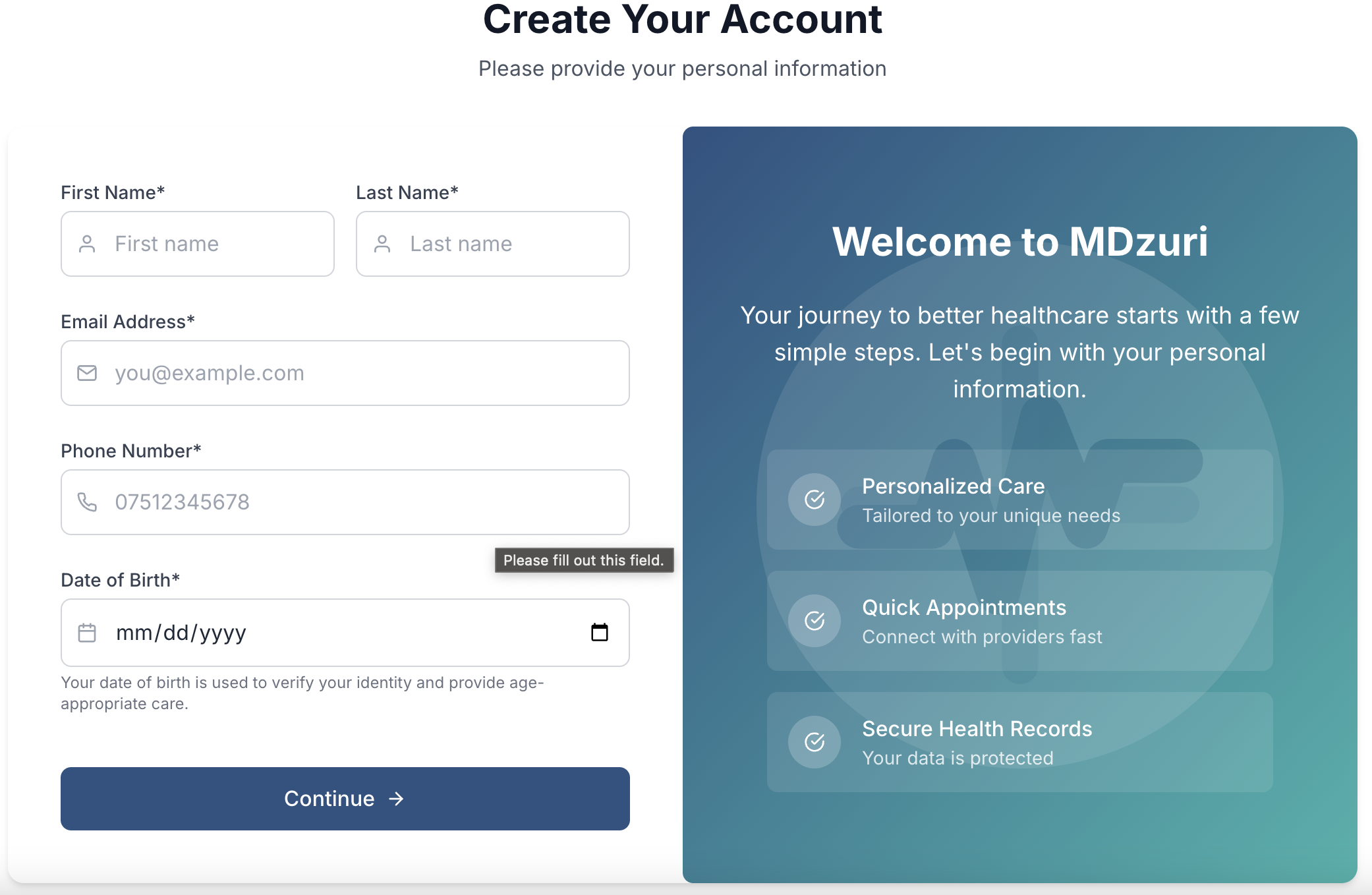 Create Your Account