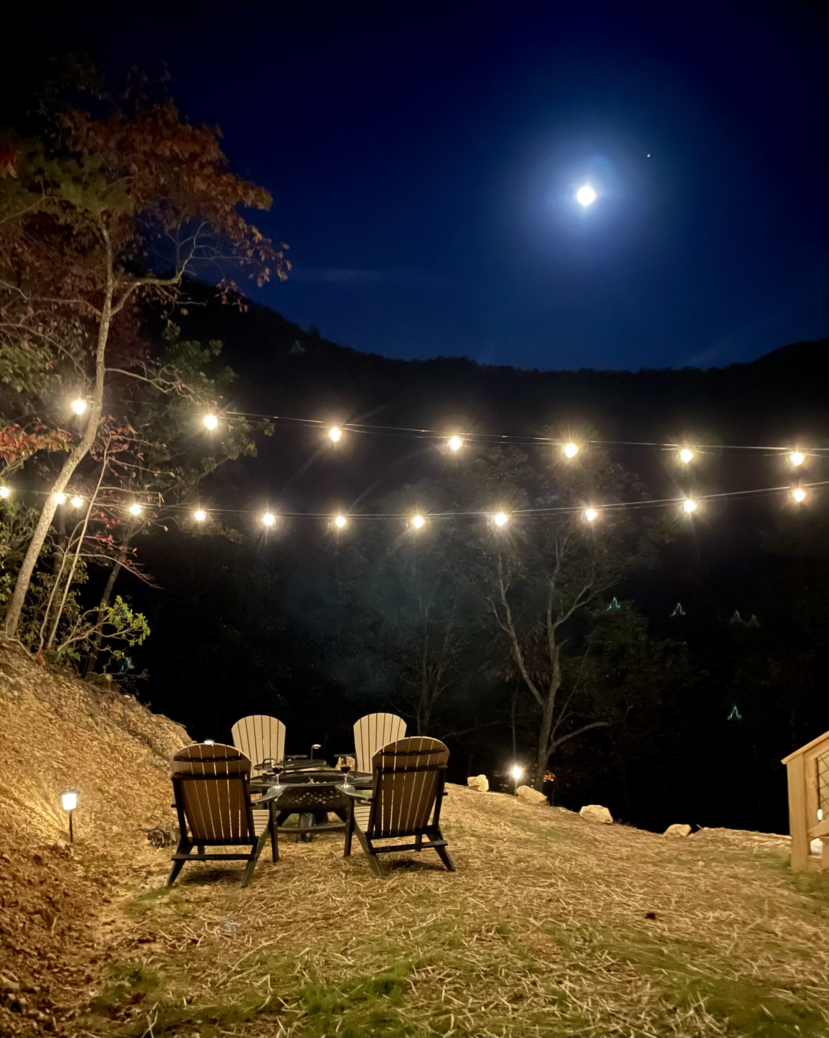 Fire pit at night