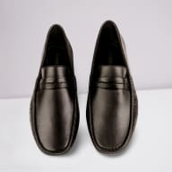 Aurora Men's Premium Leather Moccasin Loafer – Black Slip-On Driving Shoe — image 2