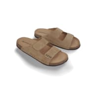 Aurora Men’s Brown Suede Cork Sandals – Double Strap Comfort Footbed — image 1