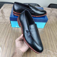 Aurora Men's Handcrafted Cow Leather Penny Loafer – Black Formal Shoe — image 3