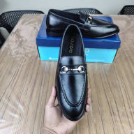 Aurora Men's Handcrafted Cow Leather Horsebit Loafer – Black Formal Shoe — image 4