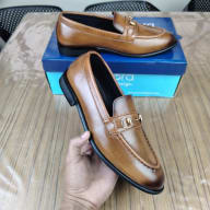 Aurora Men's Handcrafted Cow Leather Horsebit Loafer – Brown Patina Formal Shoe — image 3