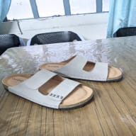 Aurora Men's Stylish Grey Suede Footbed Sandals – Premium Cork Sole Slides — image 2