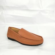 Aurora Men's Genuine Leather Driving Moccasin – Tan Slip-On Casual Loafer — image 1