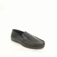Aurora Men's Genuine Leather Driving Moccasin – Black Slip-On Casual Loafer — image 1