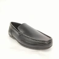 Aurora Men's Genuine Leather Driving Moccasin – Black Slip-On Casual Loafer — image 2