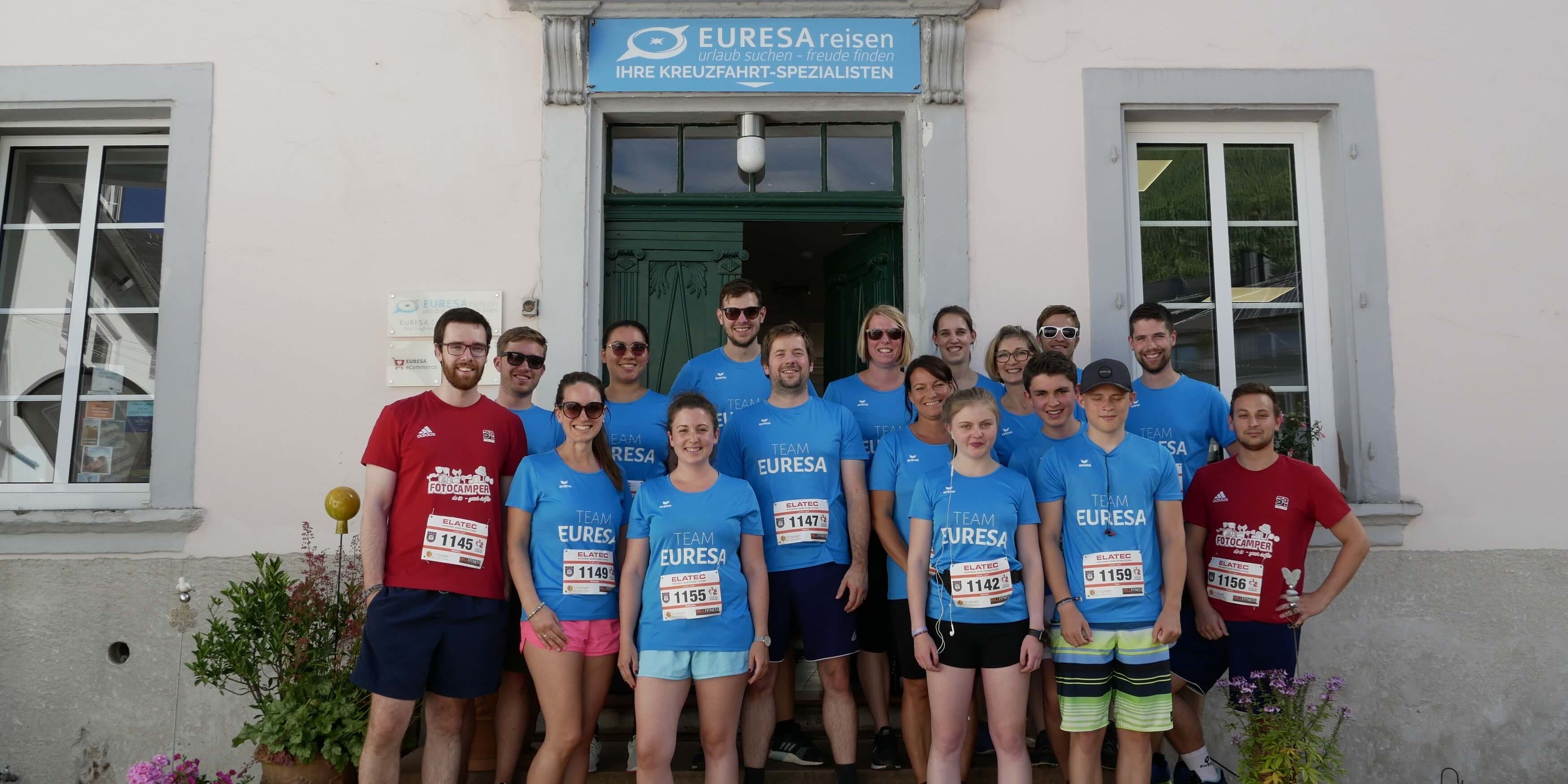 EURESAreisen Team vor dem Firmenlauf