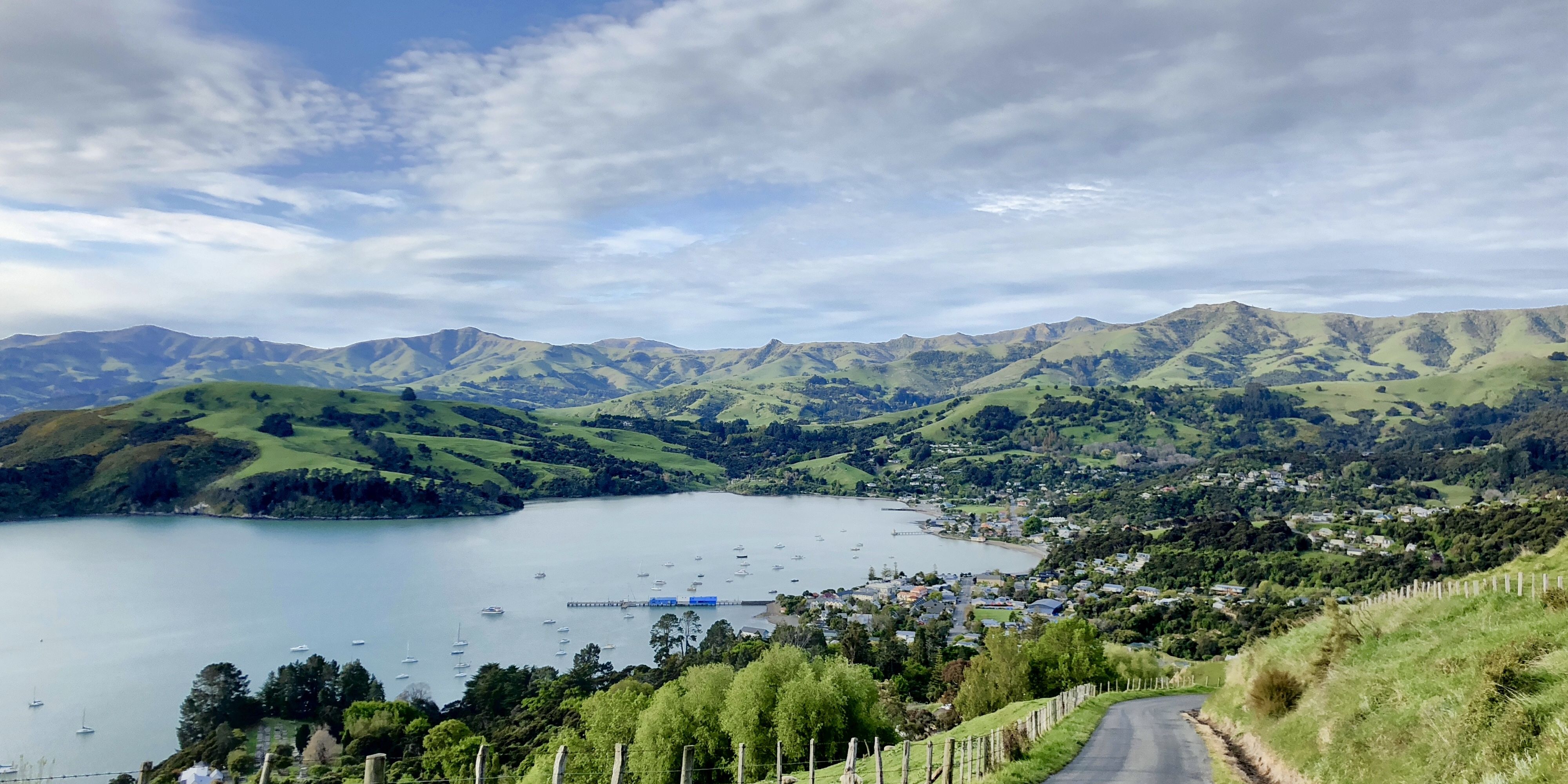 Blick auf Childrens Bay Neuseeland