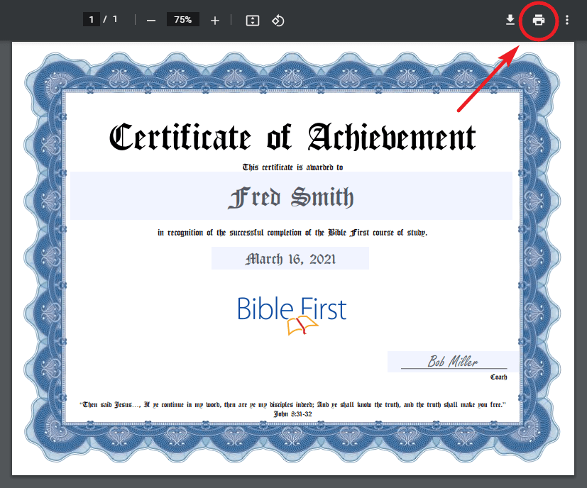 print-certificate