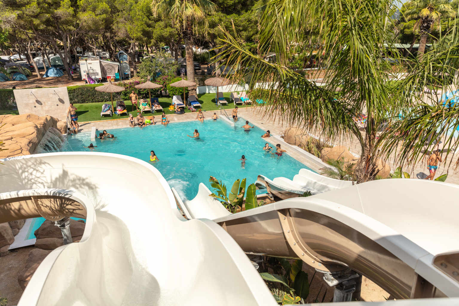 El Garrofer campsite, Sitges, Costa Dorada, swimming pools, waterslides
