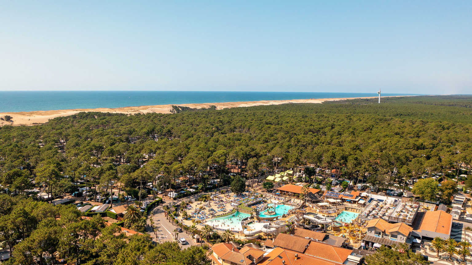 messanges, le vieux port, campsite, landes, pools, beach, overview