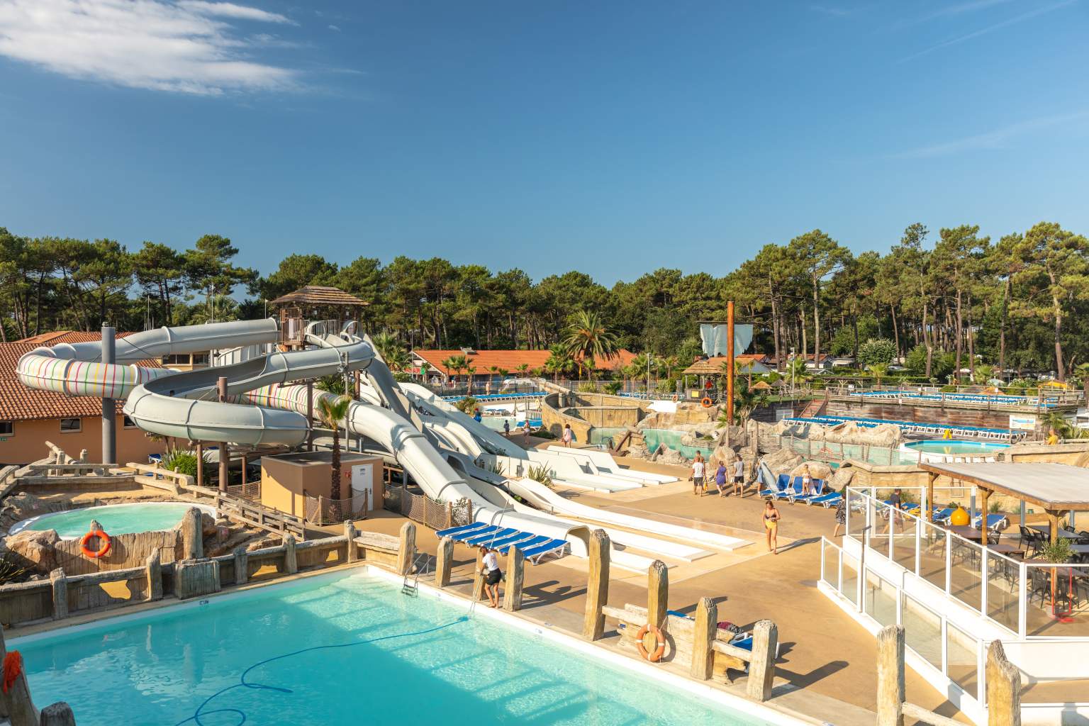 messenges, le vieux port, campsite, landes, pools, waterslides