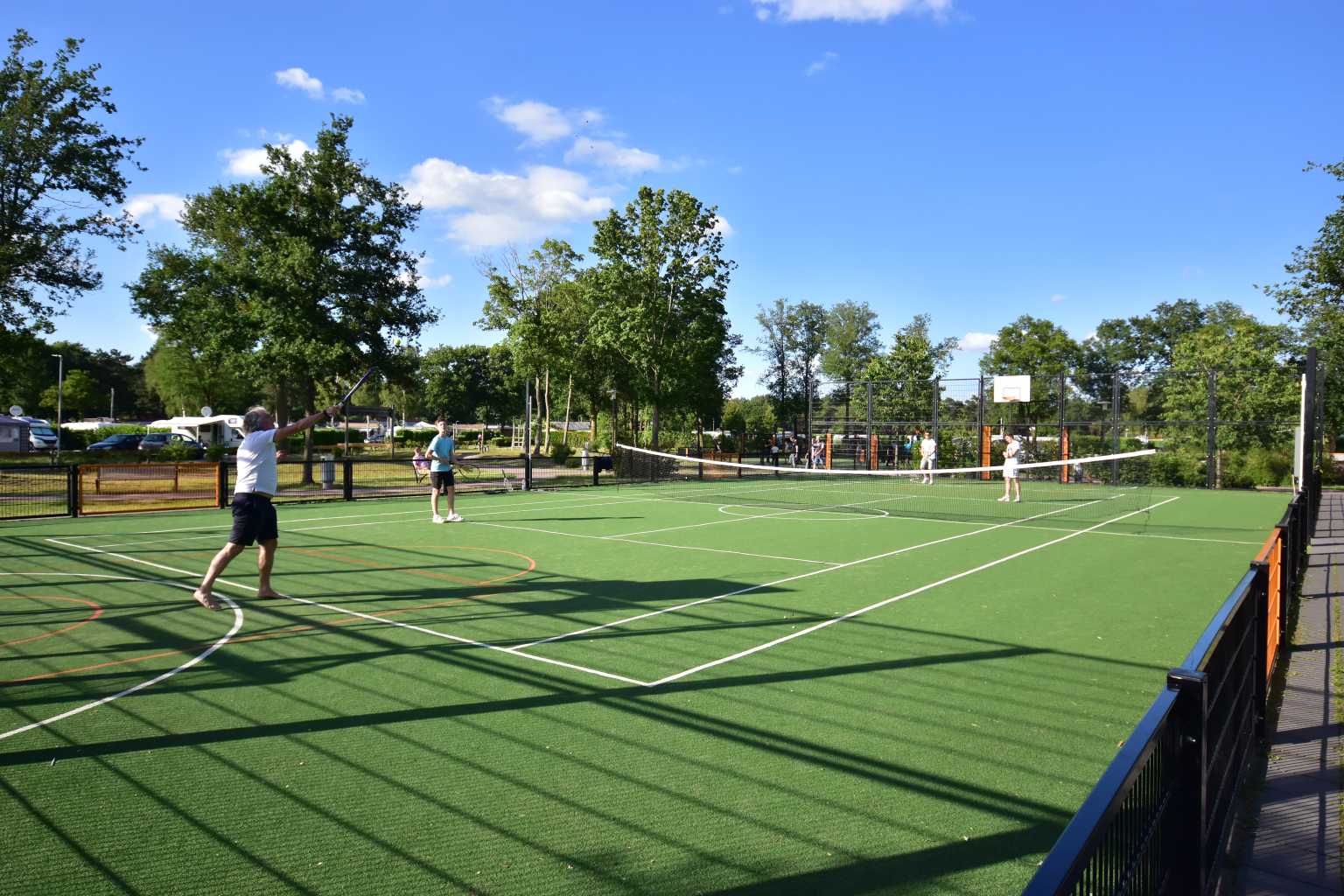 camping de schatberg campsite, south holland, the netherlands, sports and activities, tennis