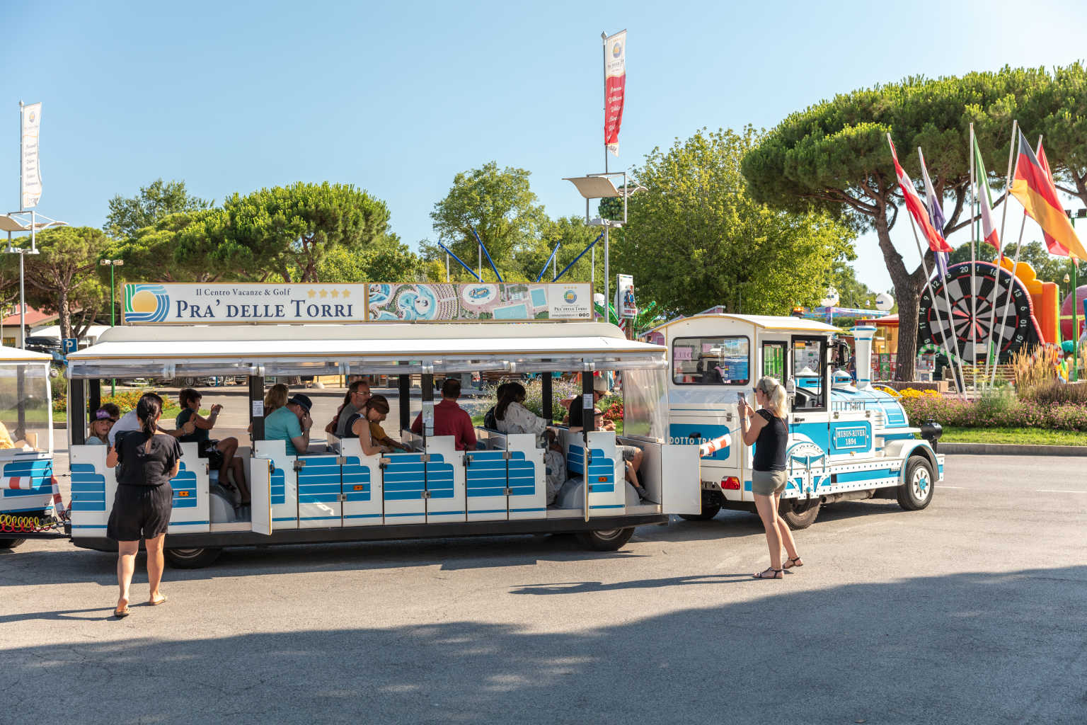 pra'delle torri, caorle, campsite, adriatic, train