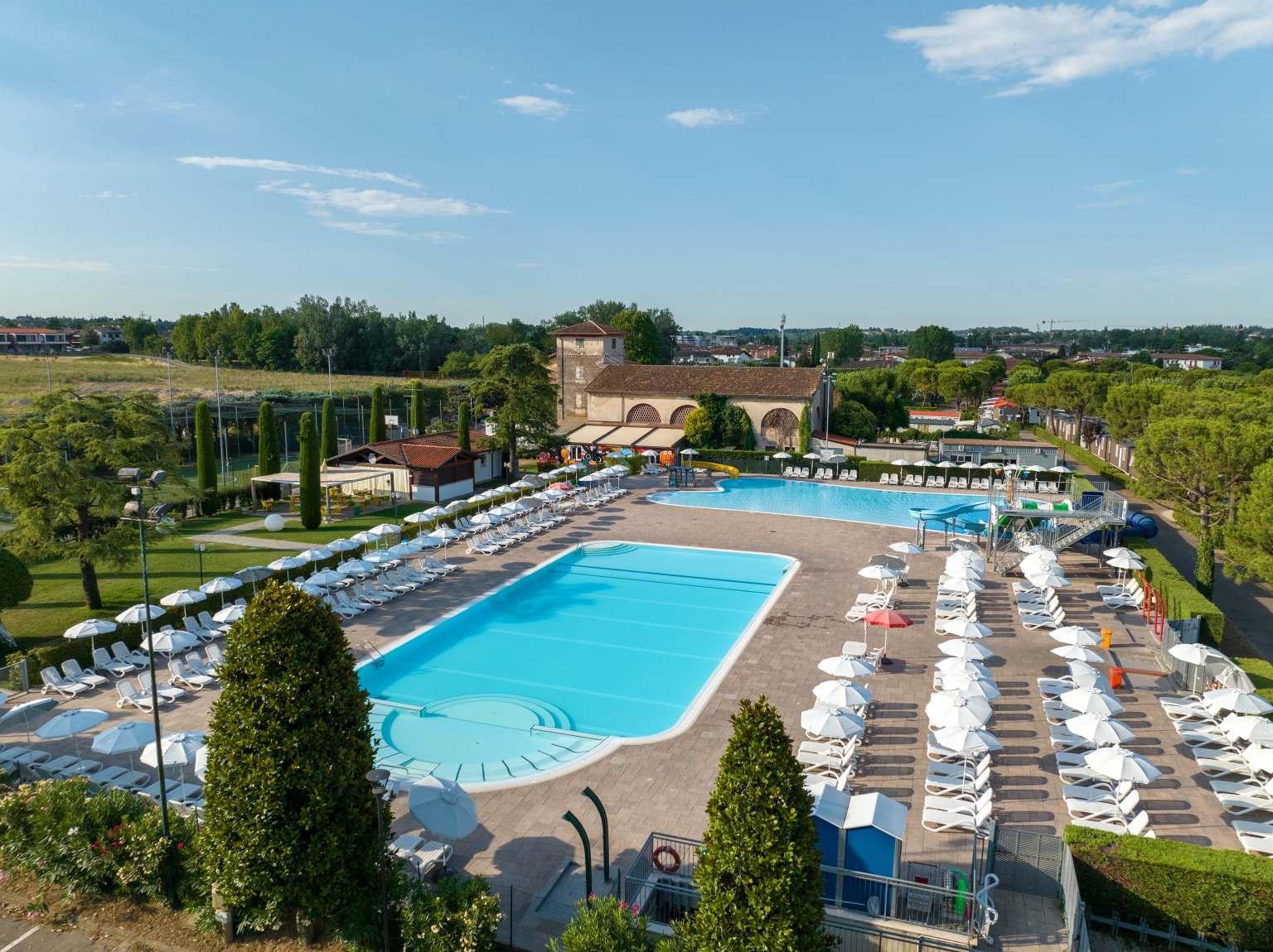 Del Garda Village and Camping, peschiera, campsite, lake garda, pools waterslides, overview