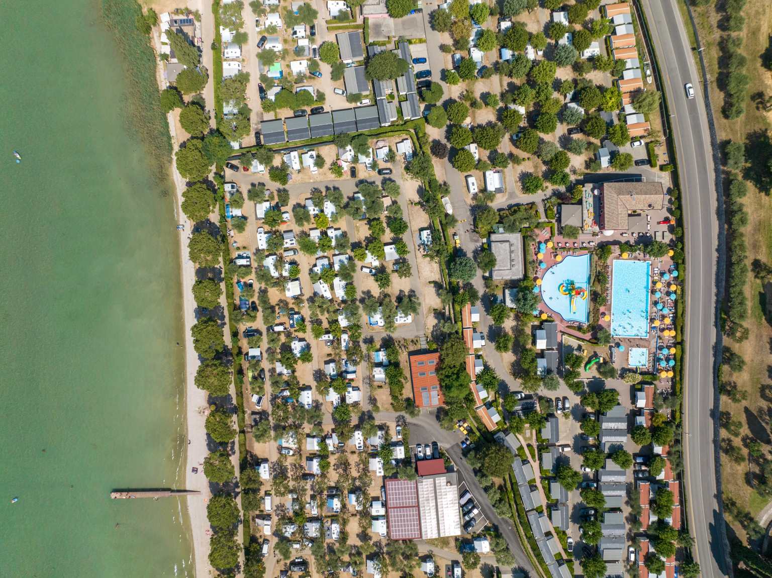 Bardolino, Serenella, campsite, lake garda, overview