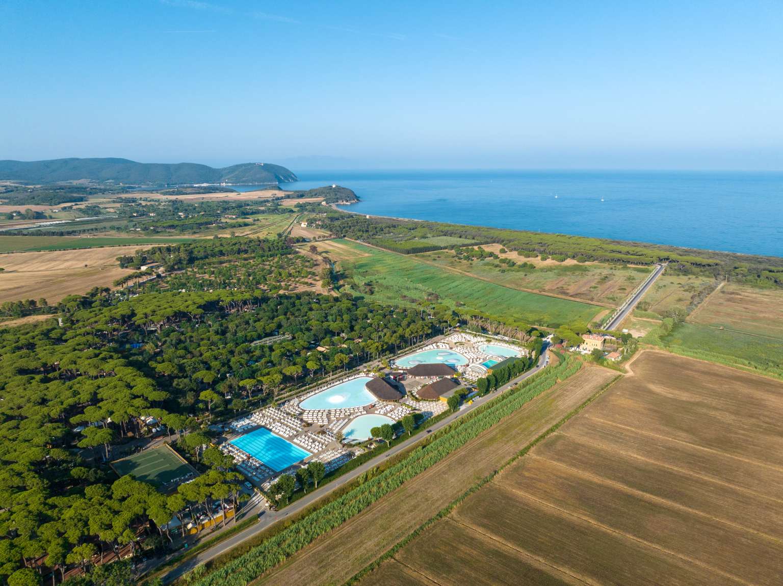 san vincenzo, park albatros, campsite, italy south, pool, overview
