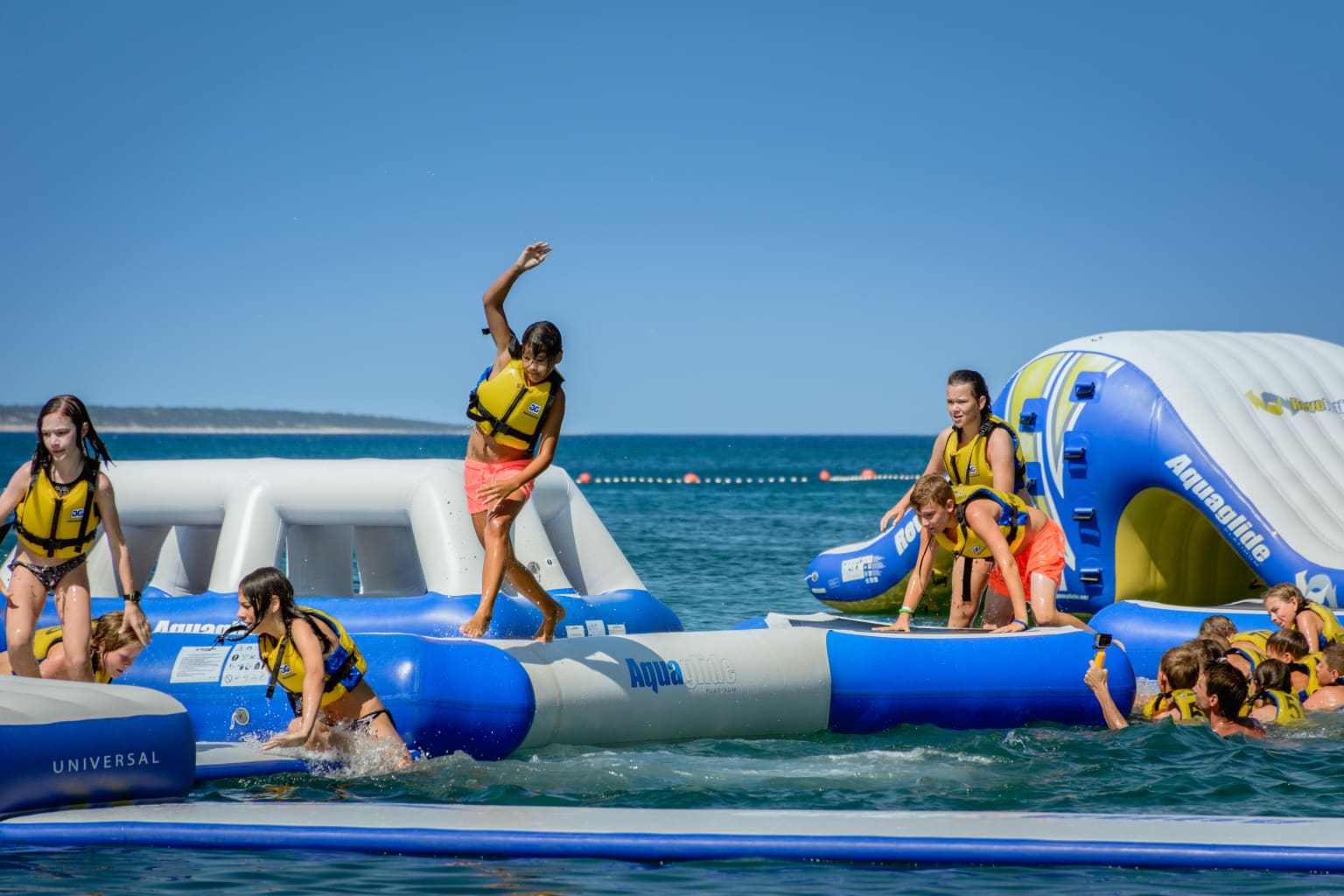 pag, simuni camping village, campsite, dalmatian coast, croatia, beach, water sports