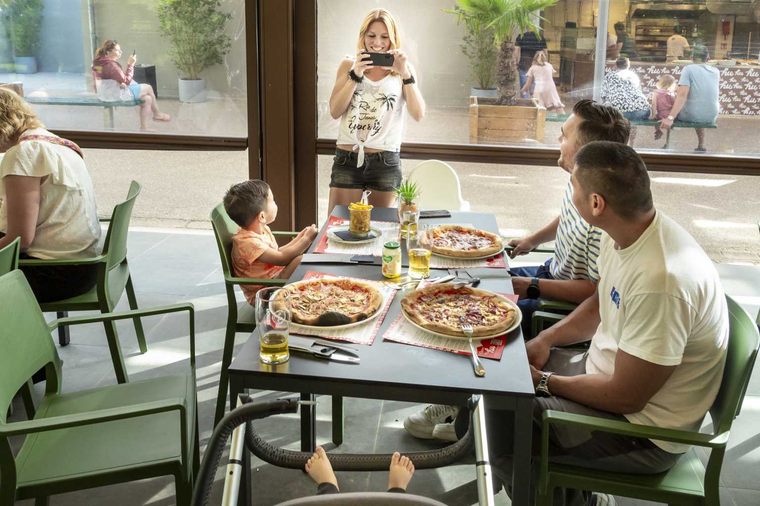 Larochette, Birkelt campsite, Luxembourg, pizzeria