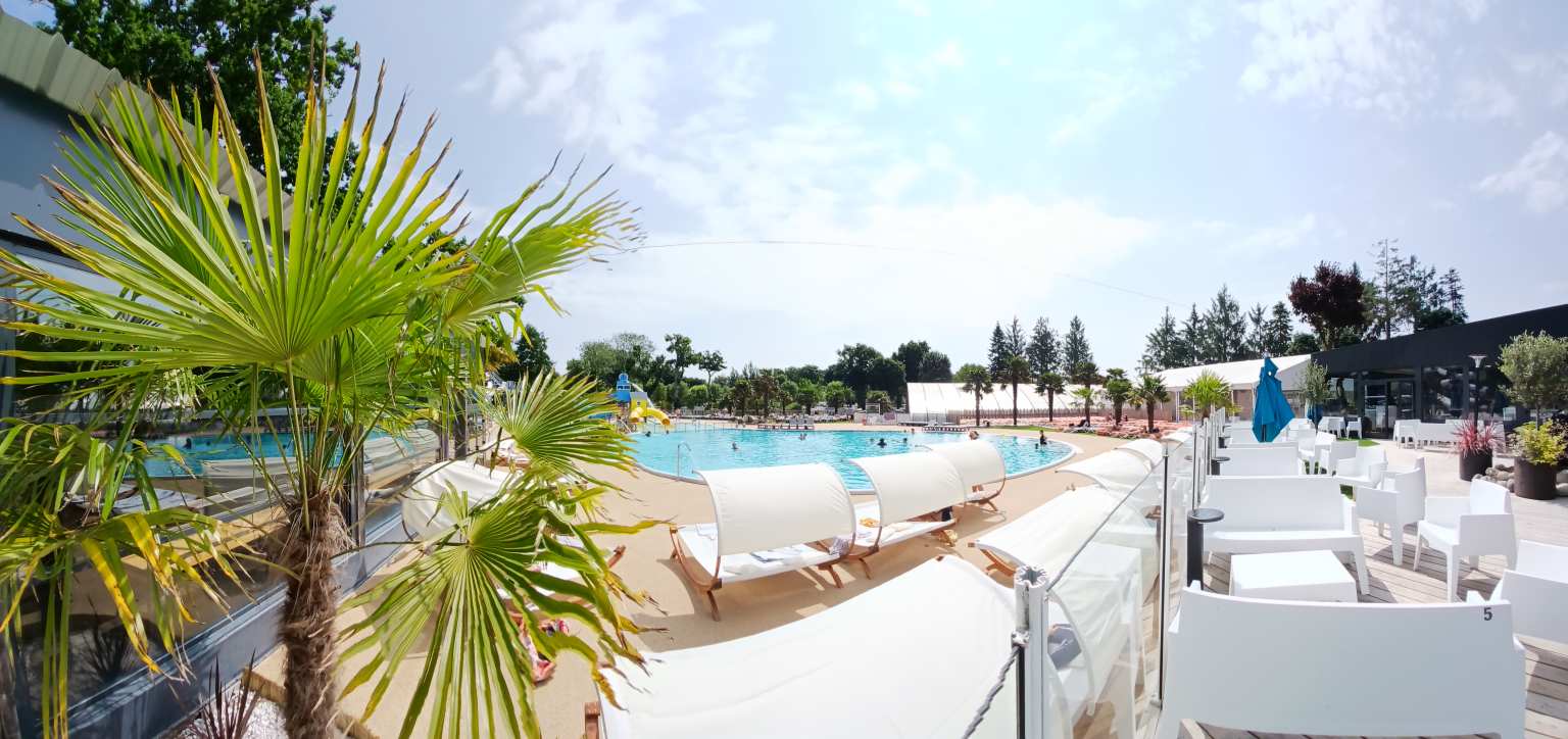 Camping Le Port de Plaisance, Bénodet, Brittany, France, indoor swimming pool, outdoor pools