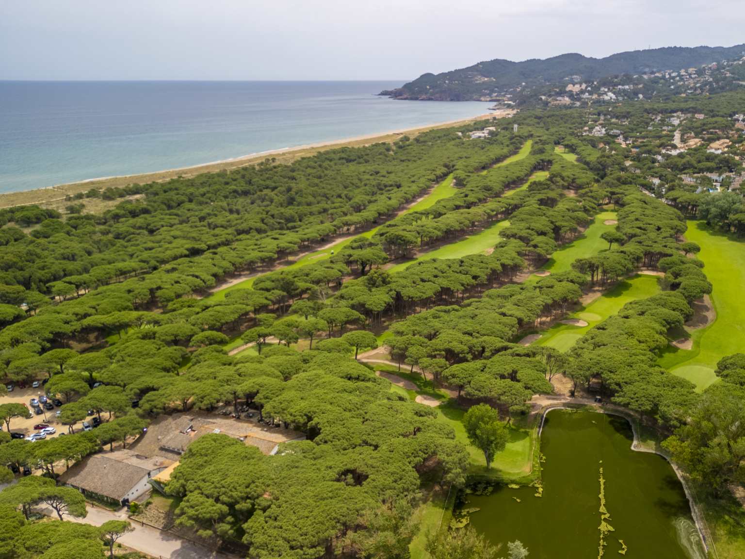 Neptuno campsite, Costa Brava aerial view of the costal region