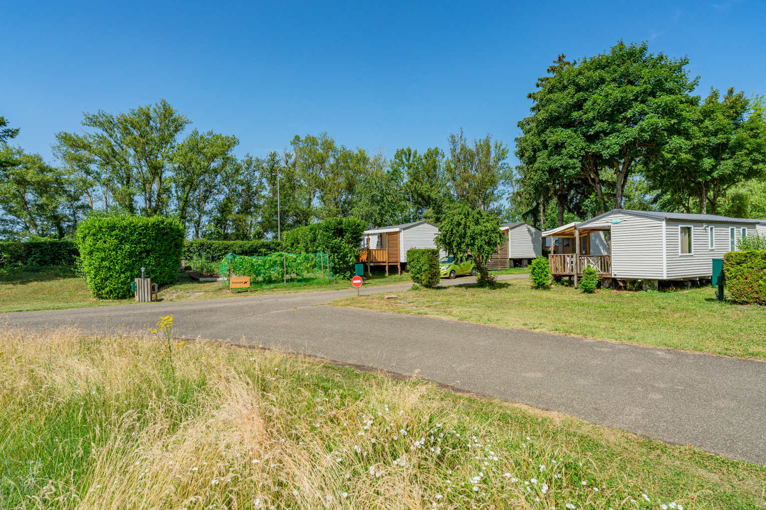 Holiday home accommodation at L'Ile du Rhin campsite, Alsace, France
