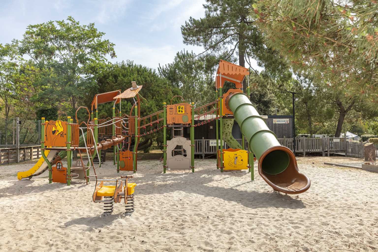Pointe du Medoc, Gironde kids play area with slide and climbing frame