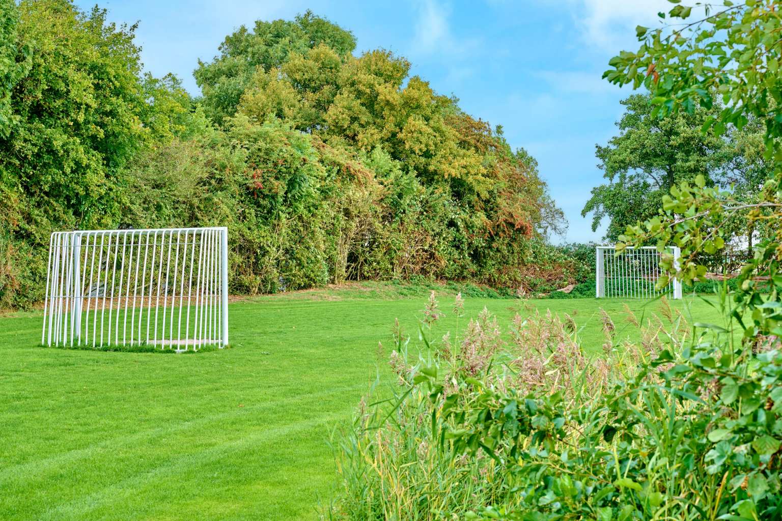Football area at Koningshof campsite, in South Holland