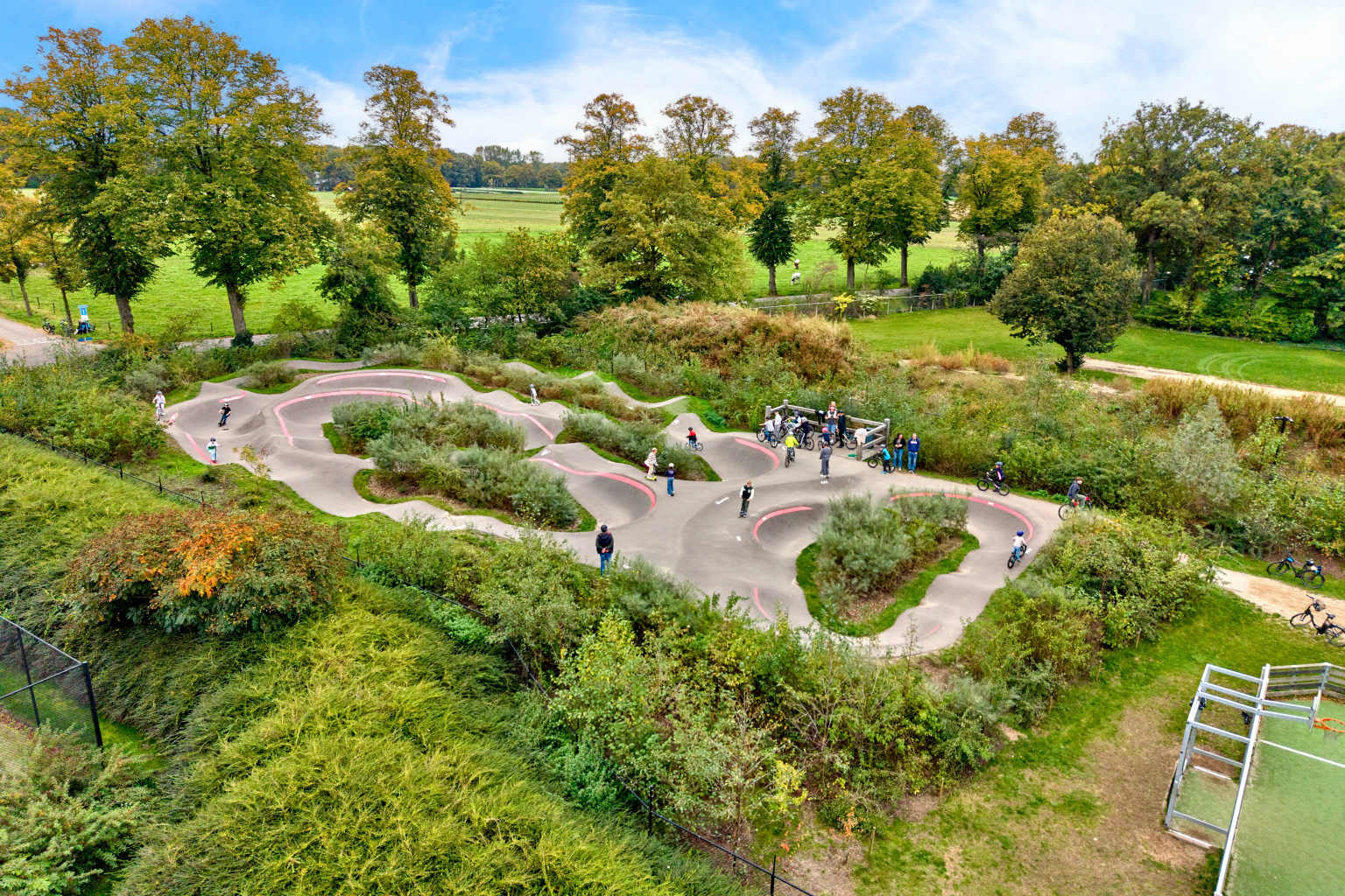 Bike track for BMX at Camping De Twee Bruggen in the Netherlands