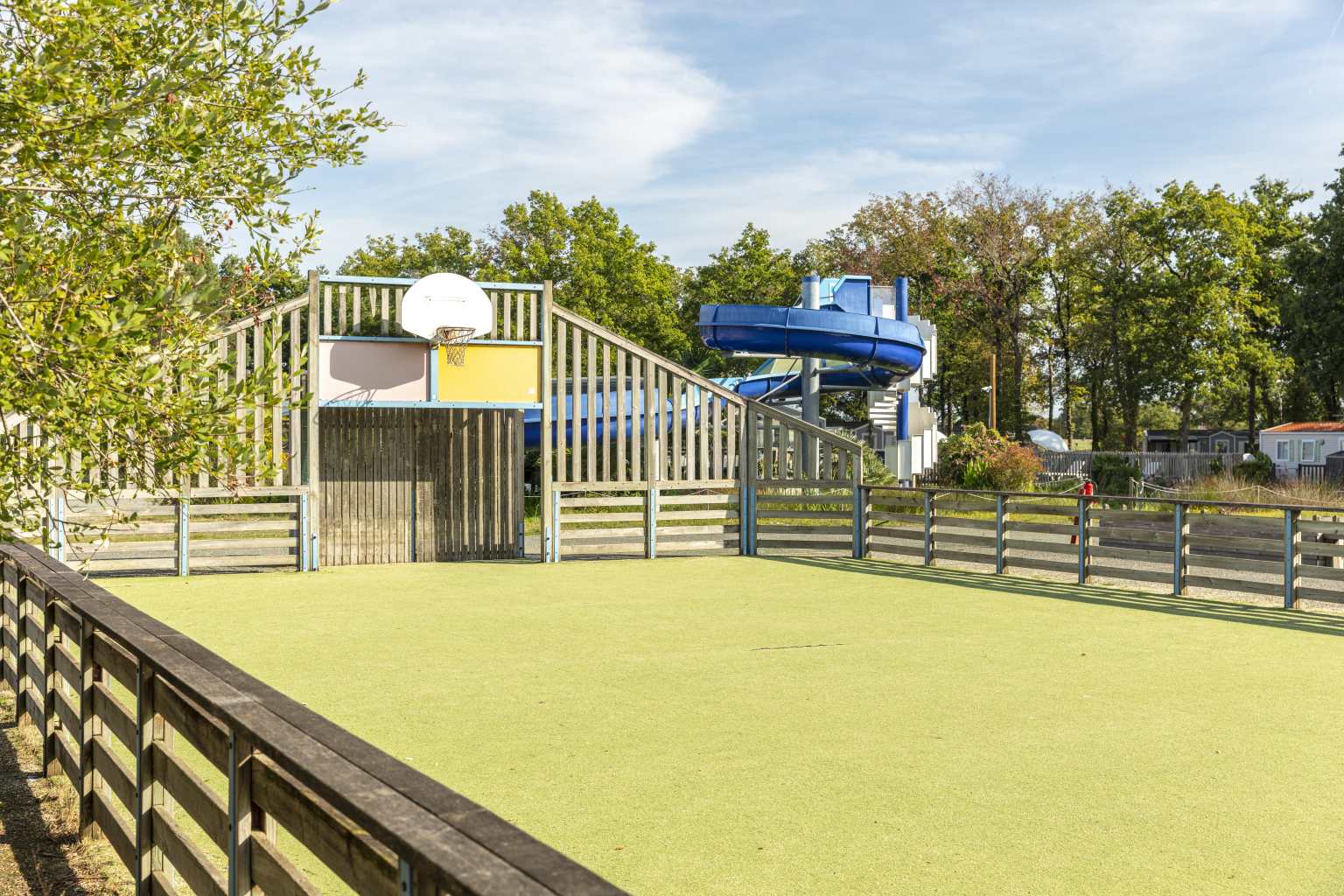 Multi sports court for football and basketball at Coeur de Vendée campsite in France