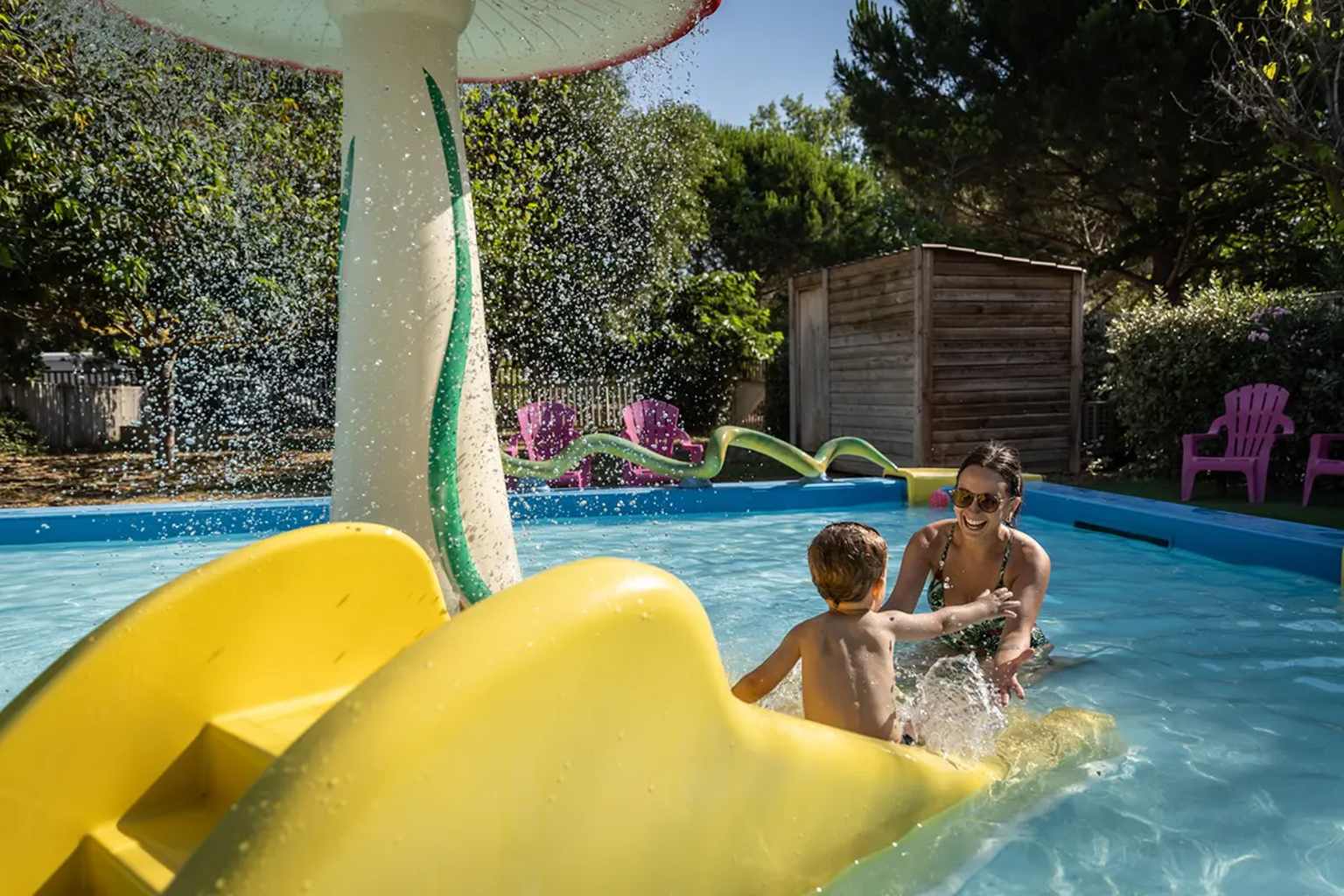 vias, portiragnes plage, le mediterranee plage, campsite, languedoc, pool, waterslide