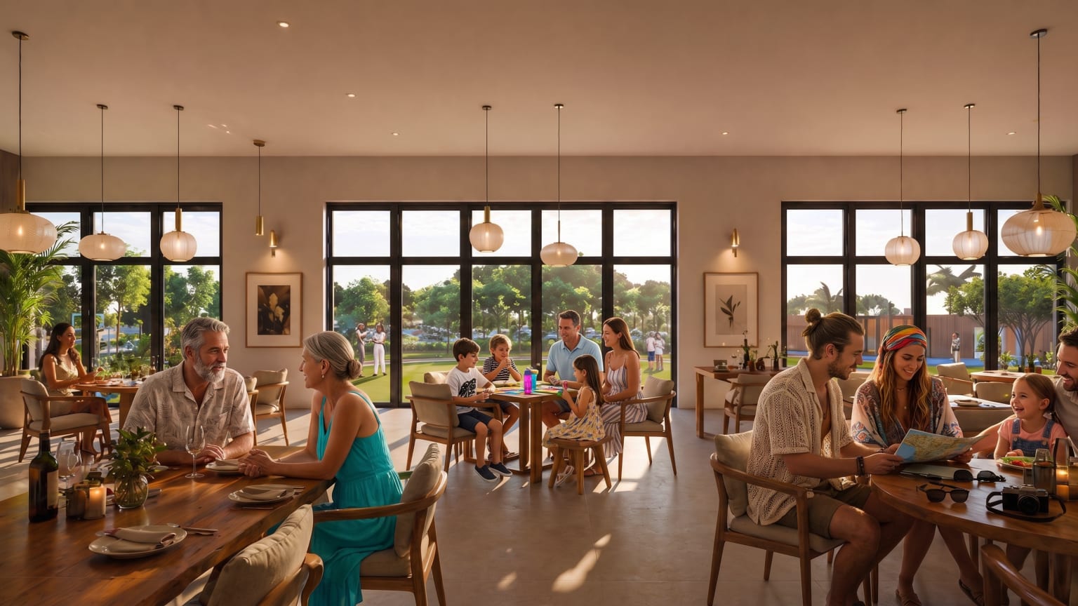 IA103 Delta Open Air Resort main restaurant area  - generated image